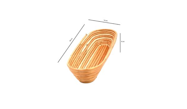 Koszyk wiklinowy 1,5 kg podłużny 40x14x8 cm do rozrostu / garowania chleba