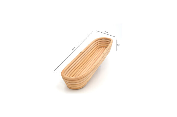 Koszyk rattanowy 0,6 kg bagietka 38x7x5 cm do rozrostu / garowania chleba