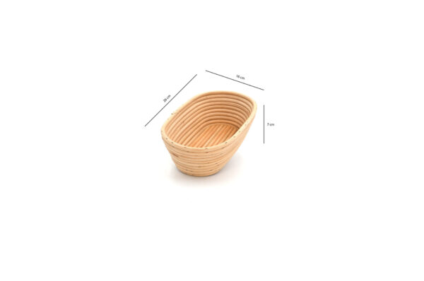 Koszyk rattanowy 1,4 kg podłużny owalny 26x16x7 cm do rozrostu / garowania chleba
