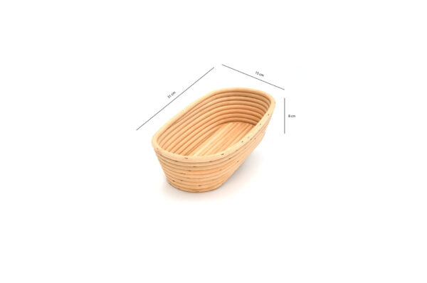 Koszyk rattanowy 1,5 kg podłużny 31x15x8 cm do rozrostu / garowania chleba