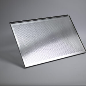 Blacha piekarnicza 3 ranty perforowana 60x40x2cm aluminium